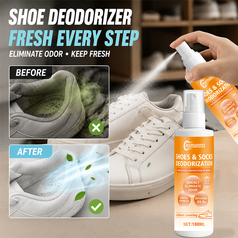 Sneaker Care Spray - 足の臭い対策スプレー、靴と靴下の消臭クリーナー、長持ちする爽やかな香りと臭い除去