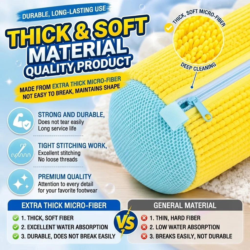 ふわふわファイバー360 °   シューズ洗濯用バッグ -  - Shoe Cleaner のレビューと価格